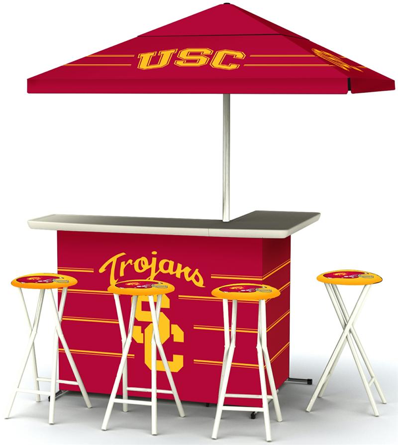 USC Trojans Deluxe Portable Tailgate Bar Set